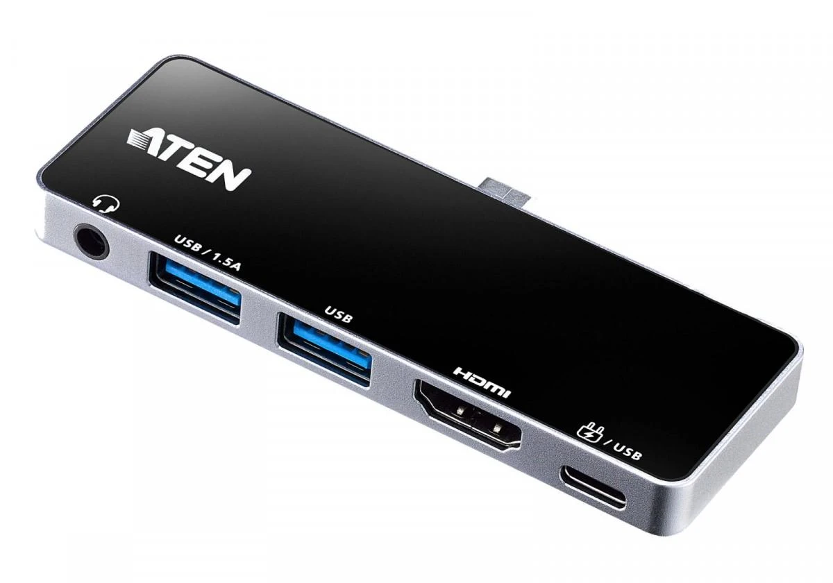 Aten UH3238 USB-C ceļojumu doks ar barošanu caur USB-C