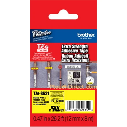 Brother TZe-S631 Strong Adhesive Laminated Tape