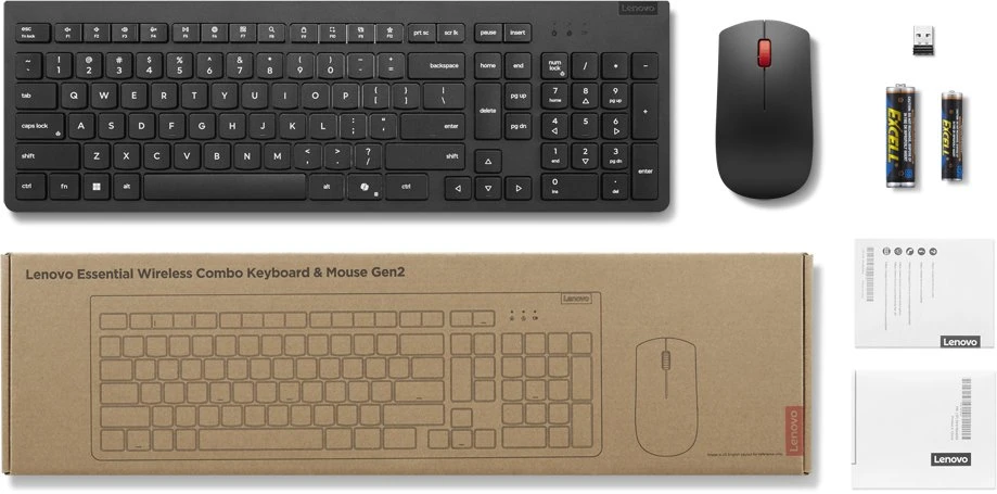 Lenovo Essential Bezvadu komplekts Klaviatūra un pele Gen2